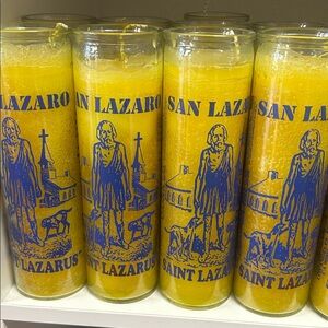 San Lazaro Saint Lazarus Yellow Candles